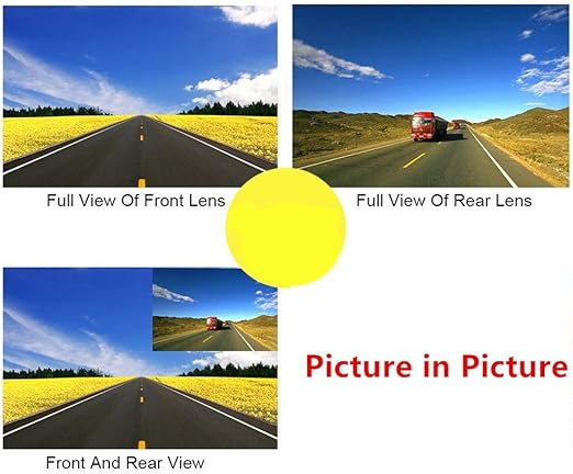 Vehicle Blackbox DVR with Full 1080 HD Touch Screen Rear View Camera
