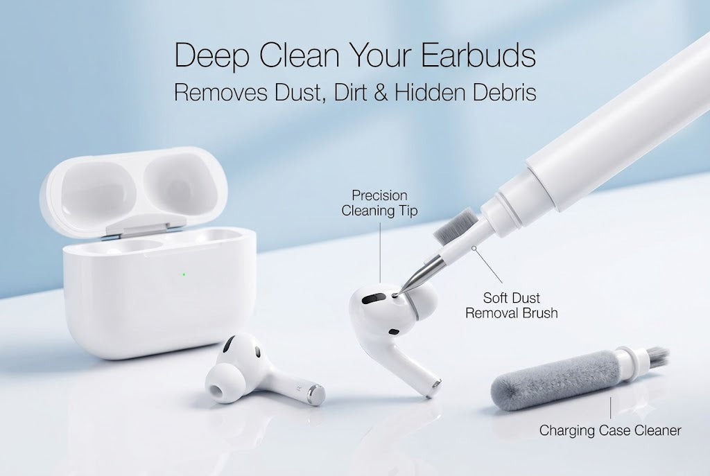 Earphone Cleaning Pen – Precision Dust Removal Tool for AirPods & Earbuds