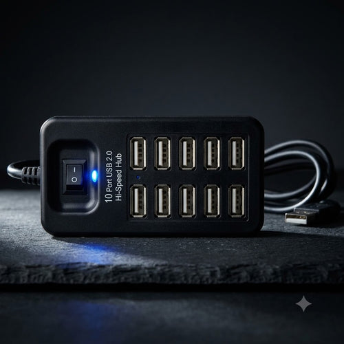 10 Port USB Power Hub | Fast Charging Multi-Port USB Charging Station