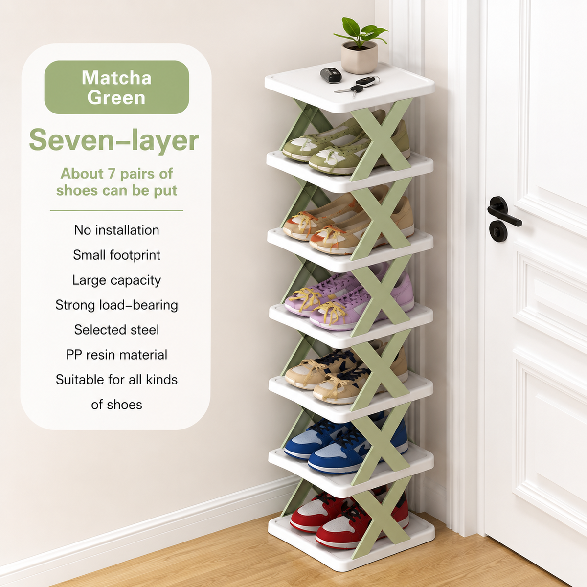 X-Shaped Shoe Rack | Space Saving Multi-Tier Shoe Storage Organizer