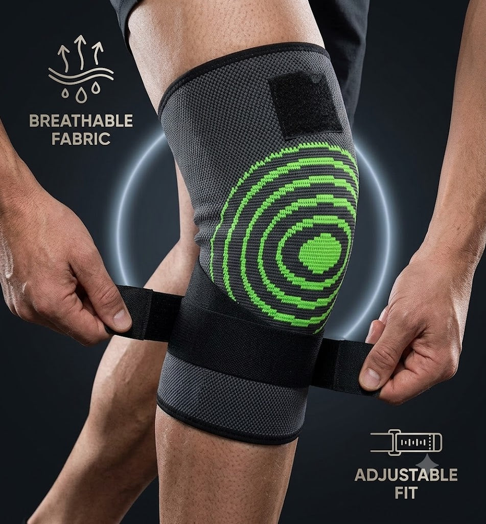 Elastic Sports Knee Brace for Running, Gym & Joint Pain Relief