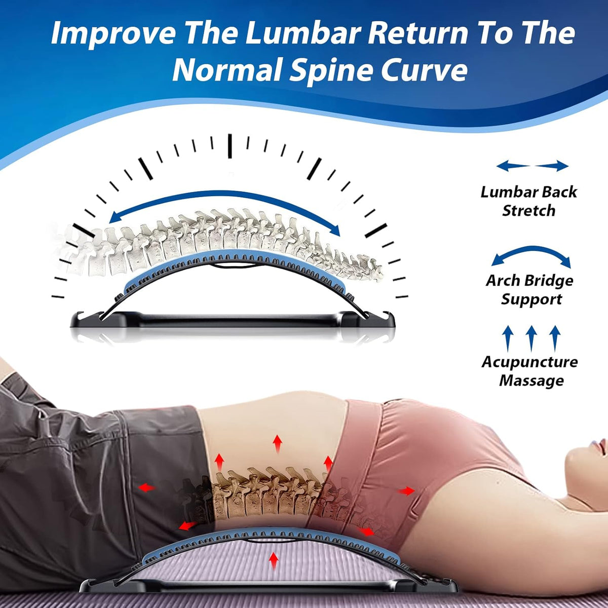 Back Stretcher for Lower Back Pain Relief,