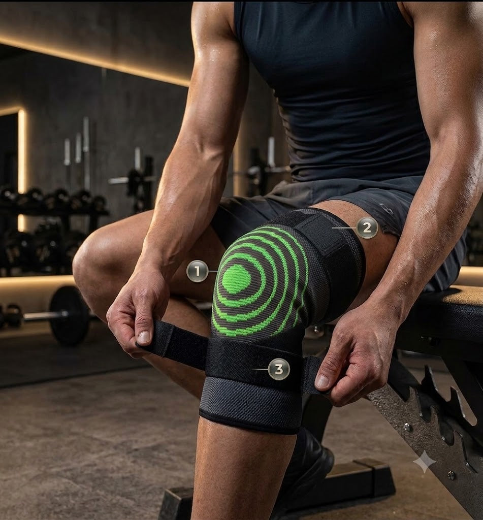 Elastic Sports Knee Brace for Running, Gym & Joint Pain Relief