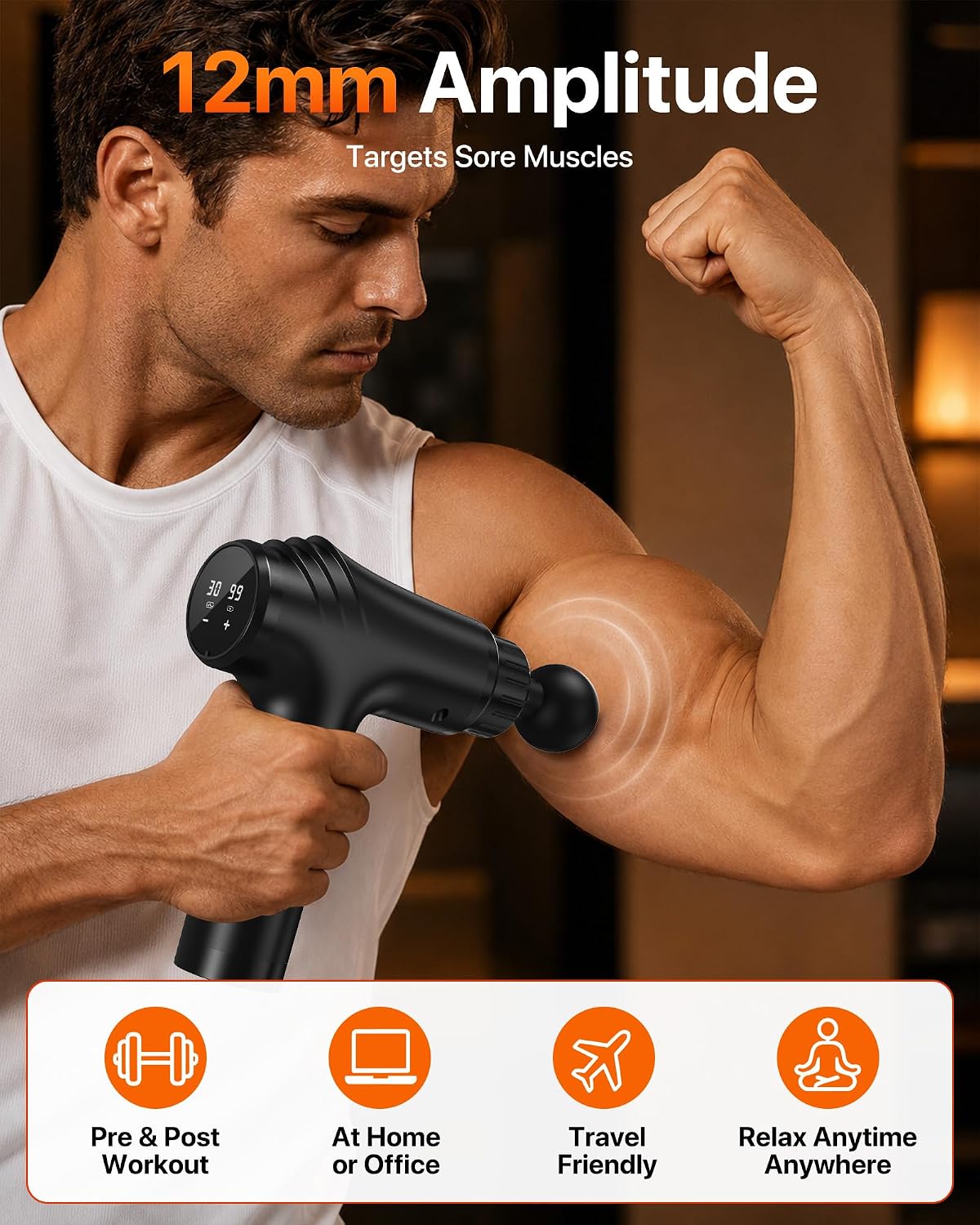 Muscle Massage Gun with 4 Heads FH-820