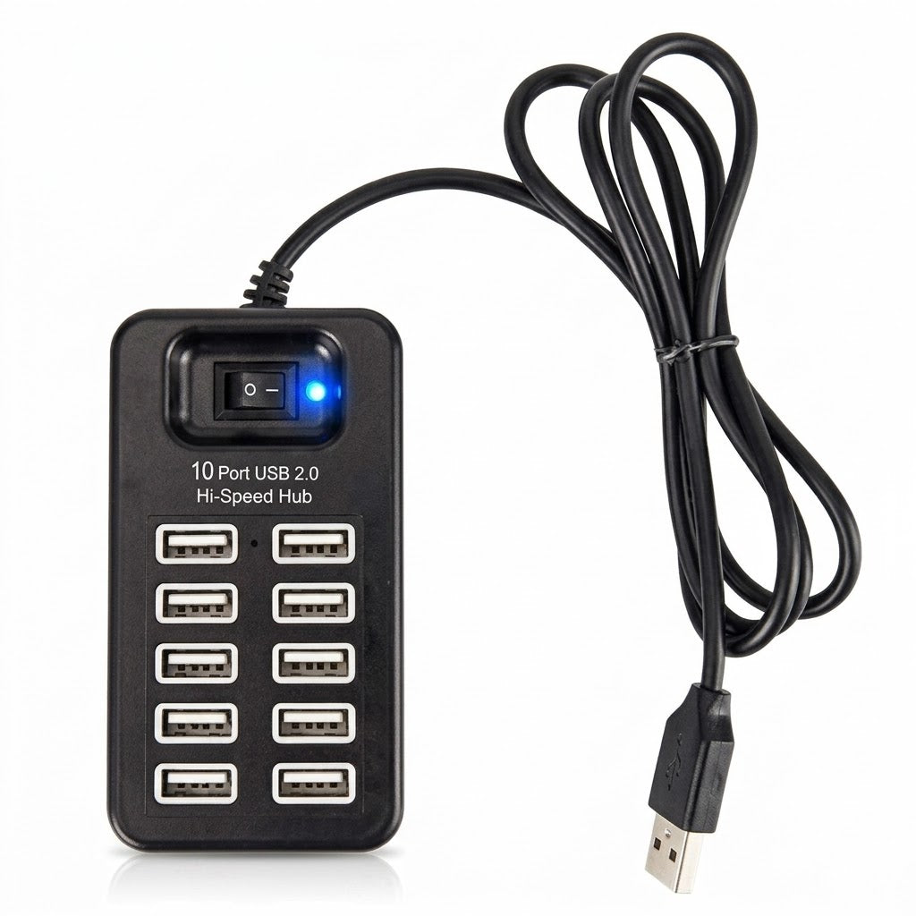 10 Port USB Power Hub | Fast Charging Multi-Port USB Charging Station
