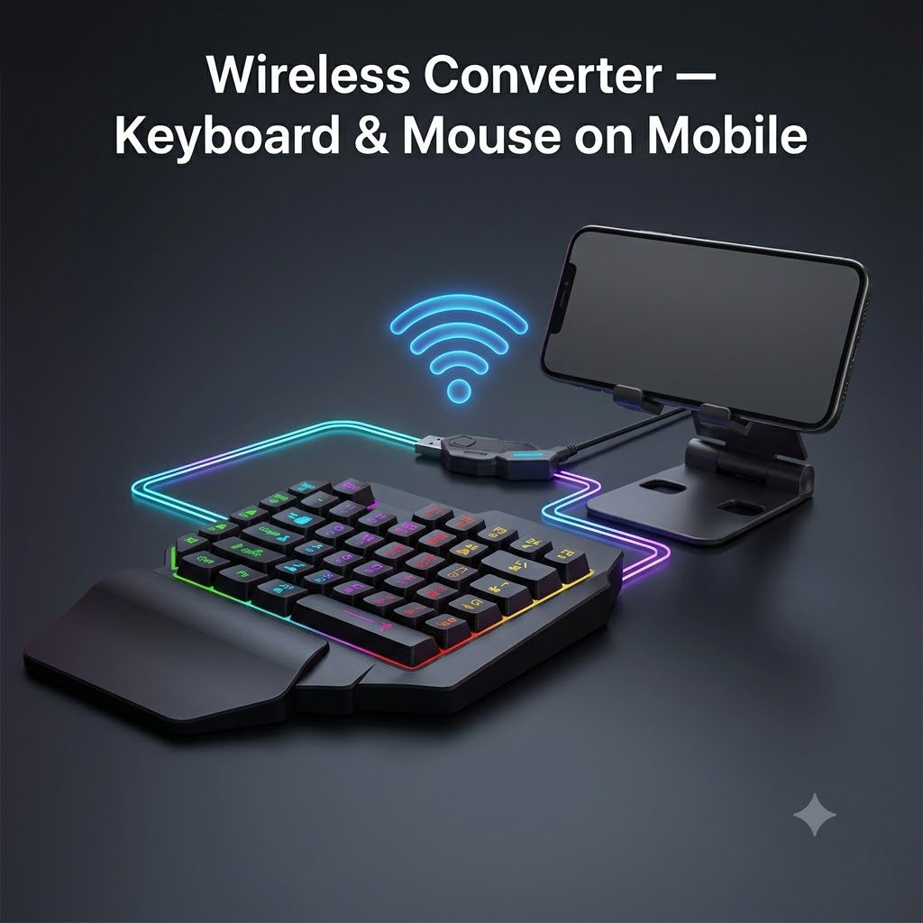 RGB One-Hand Gaming Keyboard & Precision Gaming Mouse Combo