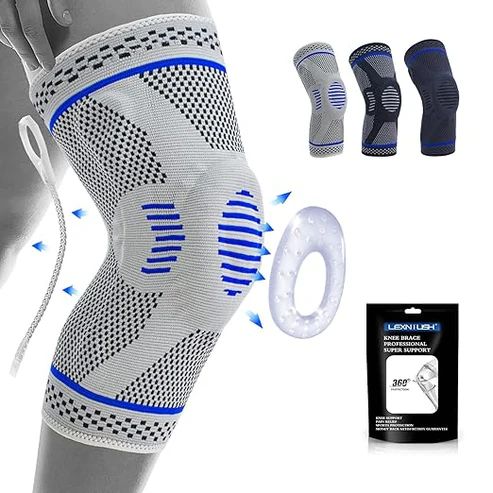 Knee Compression Sleeve with Patella Support | Joint Pain Relief & Stability
