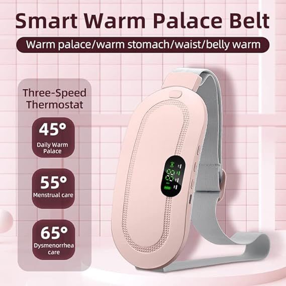 Portable Period Heating Belt | Rechargeable Menstrual Cramp Relief Belt with Heat & Massage