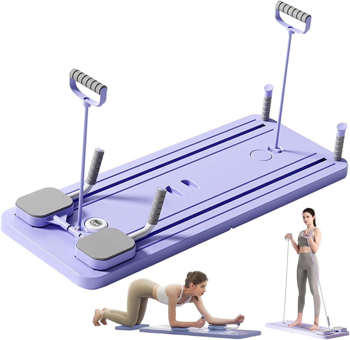 Pilates Board with Resistance Bands & Smart Timer | Full Body Home Workout