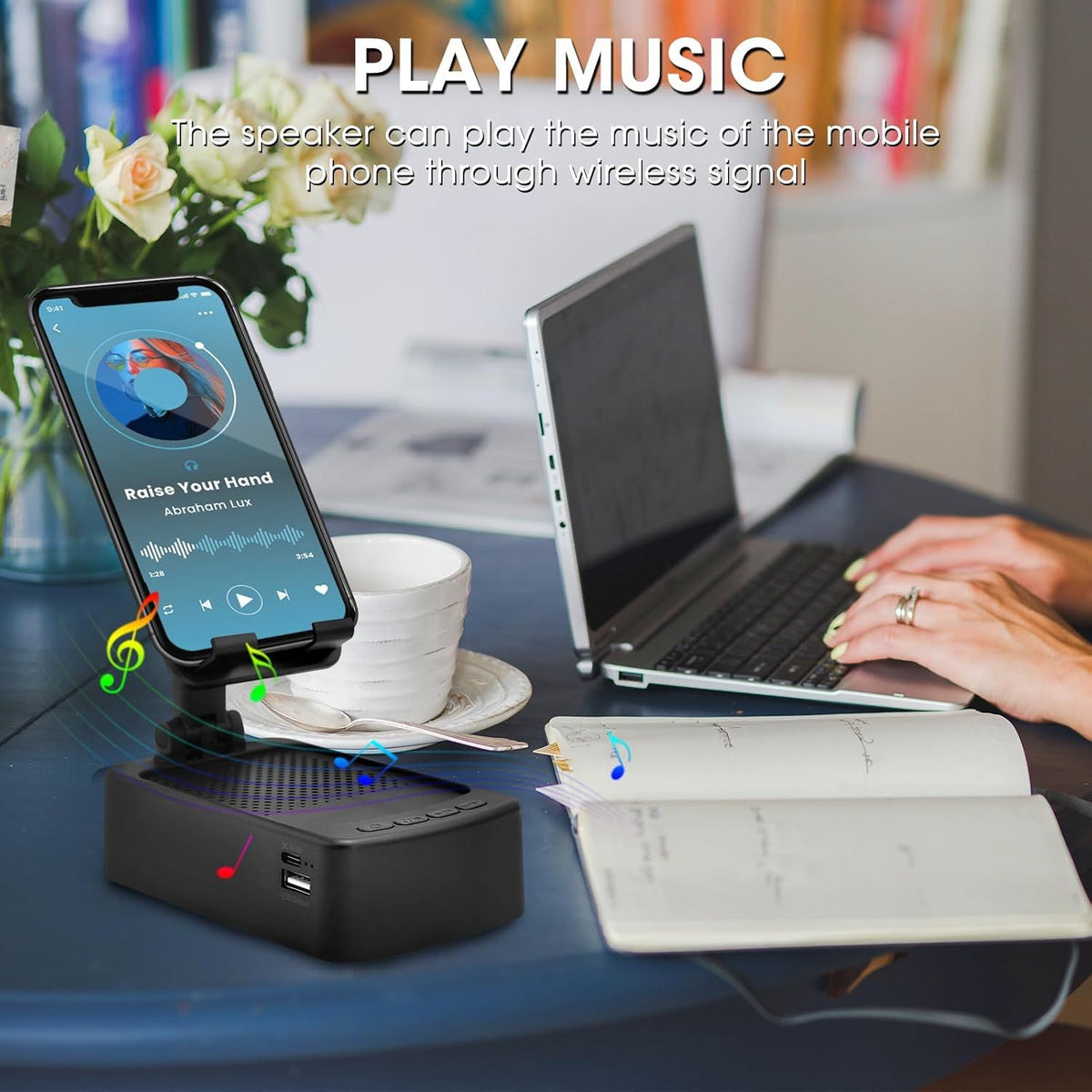 Roarswa HD Bluetooth Speaker Phone Holder – Wireless Mobile Stand with Premium Sound