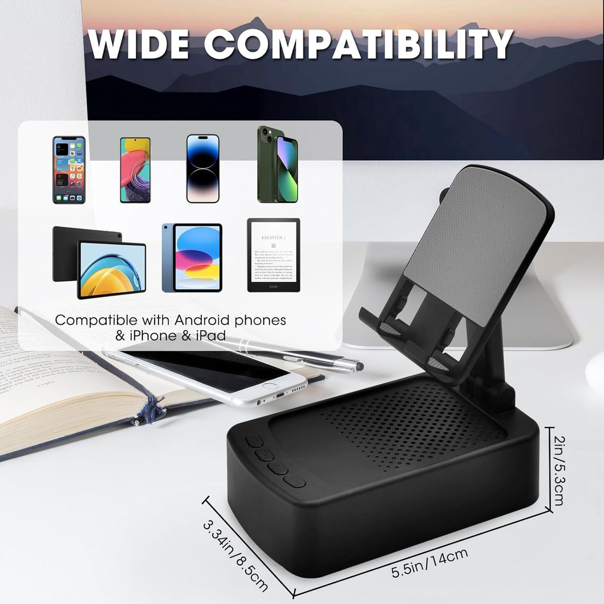 Roarswa HD Bluetooth Speaker Phone Holder – Wireless Mobile Stand with Premium Sound